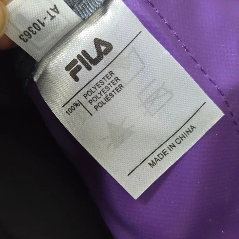 Fila Sport Duffle Bag Purple Teal Polyester Ripstop Gym Travel Carry On